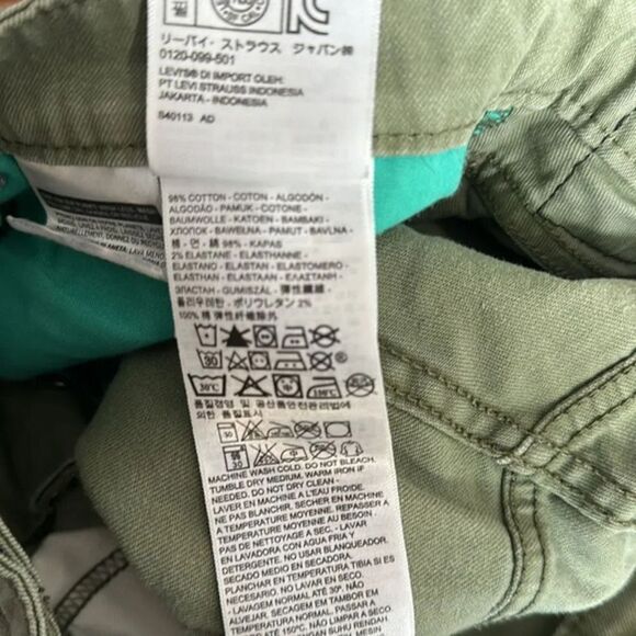 Levi’s Sage Green Straight Leg Denim Jeans Size W34/L32 western cowgirl 90s Y2K - Picture 4 of 4